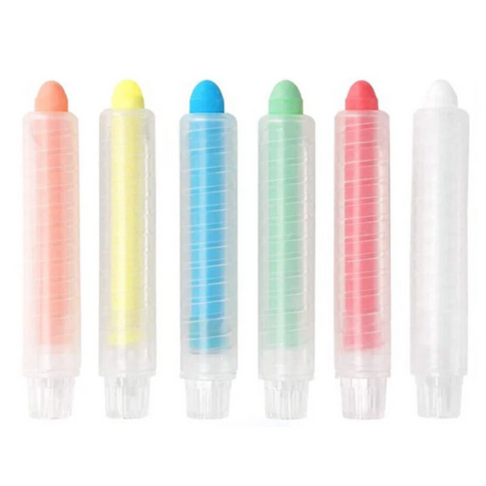 Retractable Washable Crayons - 6 different colors